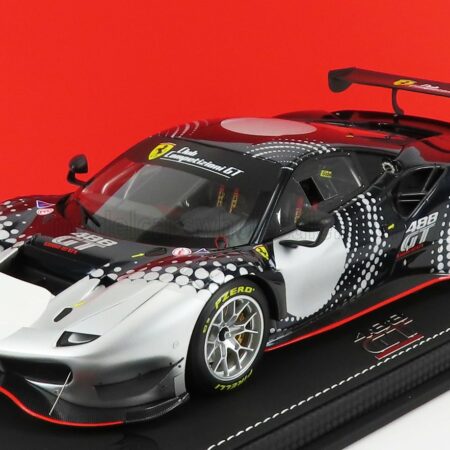 BBR-MODELS 1/18 FERRARI | 488 GT MODIFICATA CLUB COMPETIZIONI GT 2020 - CON VETRINA - WITH SHOWCASE | BLU NART - BLUE SILVER