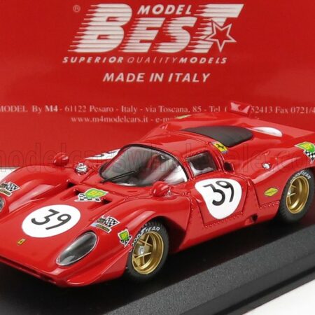 BEST-MODEL 1/43 FERRARI | 312P 3.0L V12 COUPE TEAM N.A.R.T N 39 24h LE MANS 1970 S.POSEY - T.ADAMOWICZ | RED