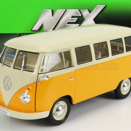 WELLY 1/18 VOLKSWAGEN | T1 MINIBUS 1963 | WHITE OCHRE