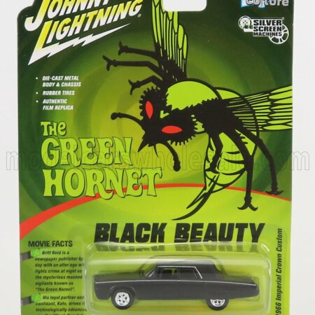 JOHNNY LIGHTNING 1/64 CHRYSLER | IMPERIAL CROWN CUSTOM 1966 - GREEN HORNET | BLACK