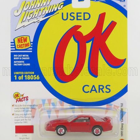 JOHNNY LIGHTNING 1/64 CHEVROLET | CAMARO Z28 1LE COUPE 1991 | RED
