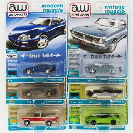 AUTOWORLD 1/64 CHEVROLET | SET ASSORTMENT 6 VINTAGE MUSCLE CARS PIECES | VARIOUS