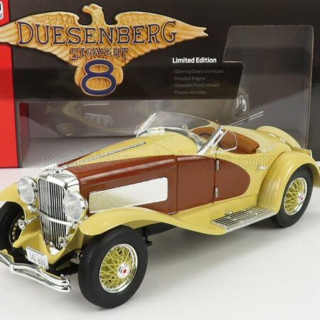 AUTOWORLD 1/18 DUESENBERG | SSJ SPEEDSTER SPIDER CABRIOLET OPEN 1935 | CREAM BROWN