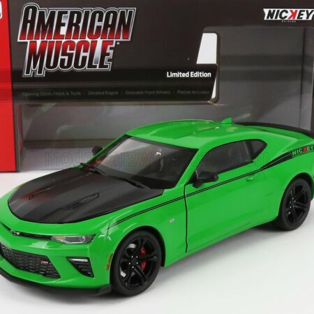 AUTOWORLD 1/18 CHEVROLET | CAMARO SS 1LE NICKEY COUPE 2017 | GREEN BLACK