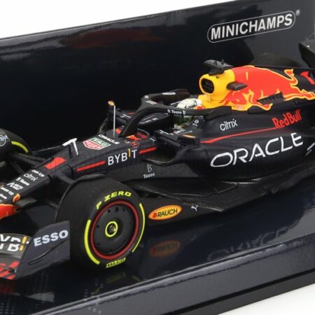 MINICHAMPS 1/43 RED BULL | F1 RB18 TEAM ORACLE RED BULL RACING N 1 WORLD CHAMPION WINNER FRENCH GP 2022 MAX VERSTAPPEN | MATT BLUE YELLOW RED