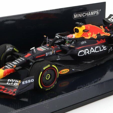 MINICHAMPS 1/43 RED BULL | F1  RB18 TEAM ORACLE RED BULL RACING N 1 WORLD CHAMPION WINNER DUTCH GP 2022 MAX VERSTAPPEN | MATT BLUE YELLOW RED