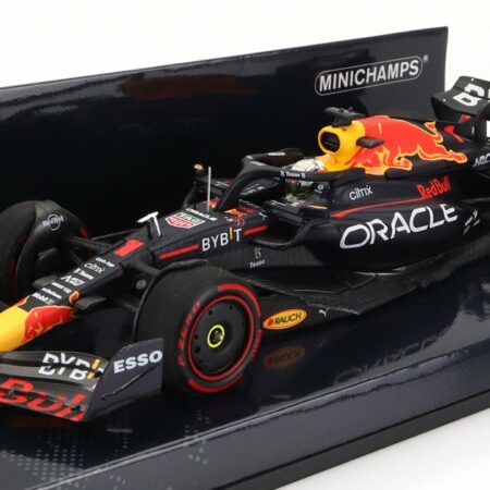 MINICHAMPS 1/43 RED BULL | F1  RB18 TEAM ORACLE RED BULL RACING N 1 WORLD CHAMPION WINNER BELGIUM GP 2022 MAX VERSTAPPEN | MATT BLUE YELLOW RED