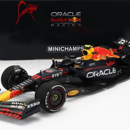 MINICHAMPS 1/18 RED BULL | F1  RB18 TEAM ORACLE RED BULL RACING N 11 2nd BELGIUM GP 2022 SERGIO PEREZ | MATT BLUE YELLOW RED