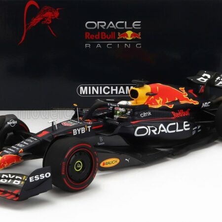 MINICHAMPS 1/18 RED BULL | F1  RB18 TEAM ORACLE RED BULL RACING N 1 WORLD CHAMPION WINNER HUNGARIAN GP 2022 MAX VERSTAPPEN | MATT BLUE YELLOW RED