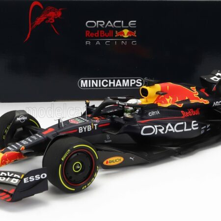 MINICHAMPS 1/18 RED BULL | F1  RB18 TEAM ORACLE RED BULL RACING N 1 WINNER FRENCH GP WORLD CHAMPION 2022 MAX VERSTAPPEN | MATT BLUE YELLOW RED