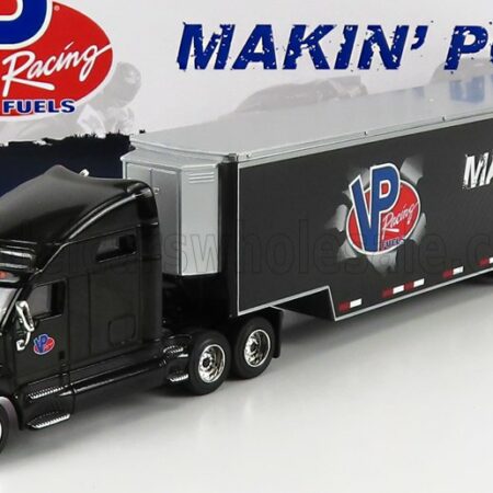 GREENLIGHT 1/64 KENWORTH | T2000 TRUCK VP RACING FUELS CAR TRANSPORTER 2018 | BLACK