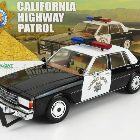 GREENLIGHT 1/18 CHEVROLET | CAPRICE POLICE CALIFORNIA HIGHWAY PATROL 1989 | BLACK WHITE