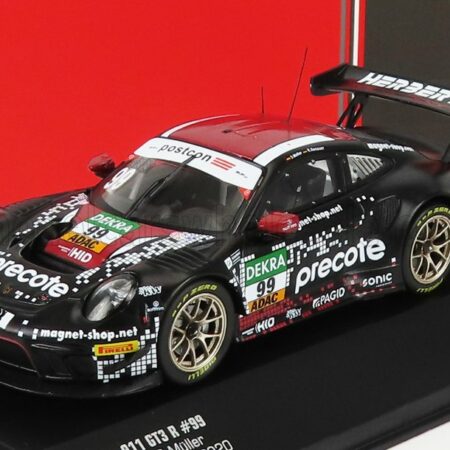 IXO-MODELS 1/43 PORSCHE | 911 991-2 GT3 R PRECOTE HERBERT MOTORSPORT TEAM N 99 ADAC GT MASTERS 2020 S.MULLER - R.RENAUER | BLACK RED