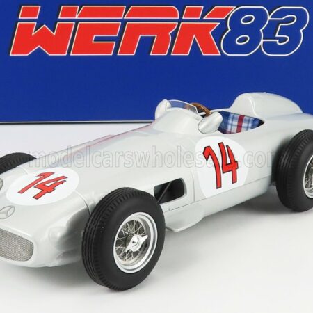 WERK83 1/18 MERCEDES BENZ | F1  W196 N 14 2nd BELGIUM GP 1955 STIRLING MOSS | SILVER