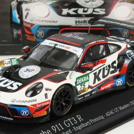 MINICHAMPS 1/43 PORSCHE | 911 991 GT3 R TEAM KUS 75 BERNHARD N 75 ADAC GT MASTERS 2021 C.ENGELHART - T.PREINING | WHITE BLACK RED