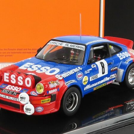 IXO-MODELS 1/43 PORSCHE | 911SC (night version) N 8 RALLY MONTECARLO 1982 J.L.THERIER - M.VIAL | BLUE RED