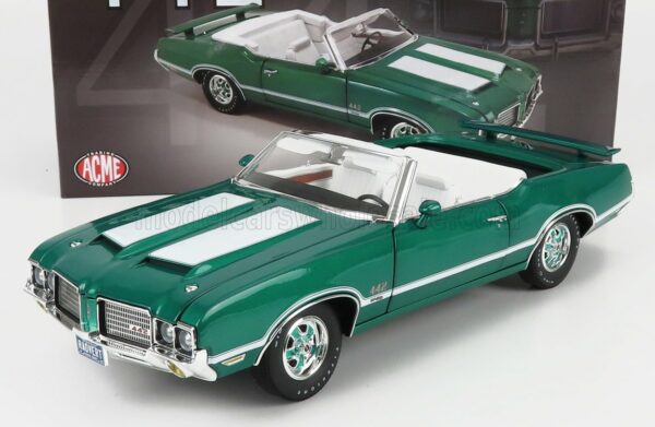 ACME-MODELS 1/18 OLDSMOBILE | 442 W-30 CABRIOLET 1972 | GREEN MET