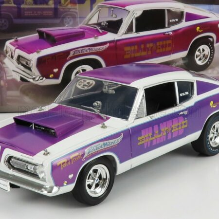 ACME-MODELS 1/18 PLYMOUTH | BARRACUDA BILLI THE KID COUPE 1968 | WHITE PURPLE MET