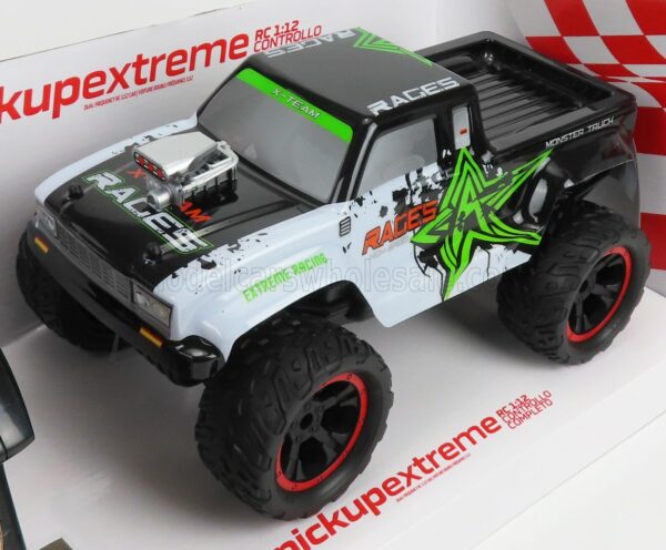 RE-EL TOYS 1/12 EXTREME | X-TEAM PICK-UP BIGFOOT MONSTER 4X4 TRUCK 2019 | WHITE GREEN BLACK