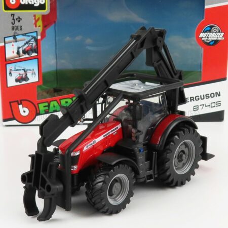 BURAGO 1/50 MASSEY FERGUSON | 8740S TRACTOR LOADER 2016 | RED