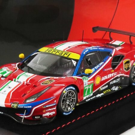 BBR-MODELS 1/43 FERRARI | 488 GTE EVO 3.9L TURBO V8 TEAM AF CORSE N 71 LMGTE PRO CLASS 24h LE MANS 2020 S.BIRD - M.MOLINA - D.RIGON - CON VETRINA - WITH SHOWCASE | RED WHITE BLUE