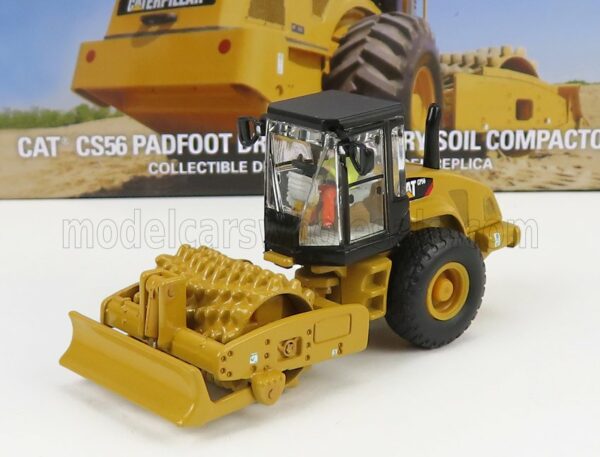 DM-MODELS 1/87 CATERPILLAR | CATCS56 RULLO VIBRANTE MONOTAMBURO - SCHIACCIASASSI - STONE CRUSHER ROLL - PADFOOT DRUM VIBRATORY SOIL COMPACTOR | YELLOW BLACK