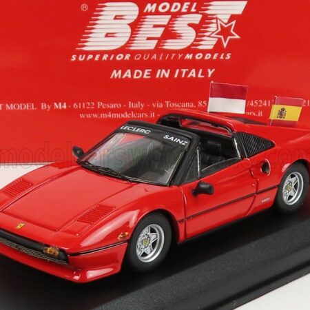 BEST-MODEL 1/43 FERRARI | 308 GTS 1982 - F1 PARADE MEXICO GP 2020 C.SAINZ - C.LECLERC | RED