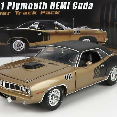 ACME-MODELS 1/18 PLYMOUTH | BARRACUDA HEMI COUPE SUPER TRACK PACK 1971 | GOLD GLACK