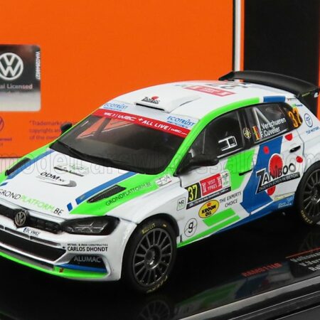 IXO-MODELS 1/43 VOLKSWAGEN | POLO GTi R5 N 37 RALLY YPRES 2021 V.VERSCHUEREN - F.CUVELIER | WHITE GREEN BLUE