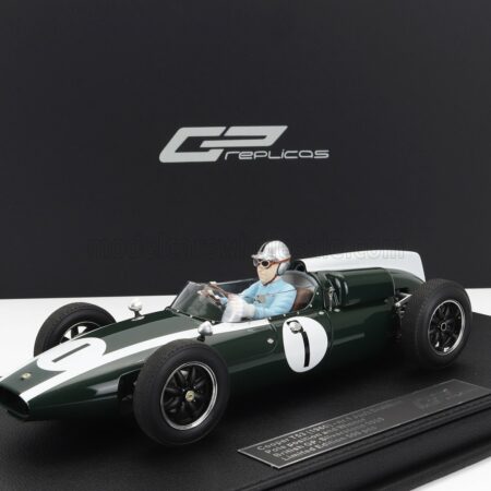 GP-REPLICAS 1/18 COOPER | F1  T53 N 1 POLE POSITION WINNER BRITISH SILVERSTONE GP WORLD CHAMPION (with pilot figure) 1960 JACK BRABHAM | GREEN