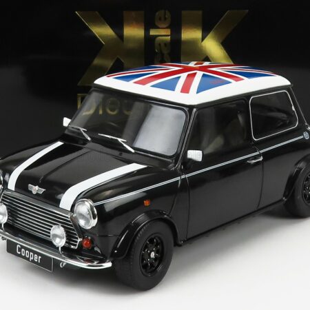 KK-SCALE 1/12 MINI | COOPER RHD 1992 WITH UNION JACK | BLACK WHITE