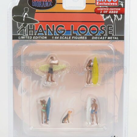 AMERICAN DIORAMA 1/64 FIGURES | SET - HANG LOOSE SURFING | VARIOUS