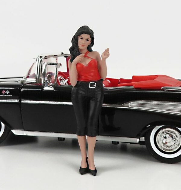 AMERICAN DIORAMA 1/24 FIGURES | PIN-UP - PEGGY | RED BLACK