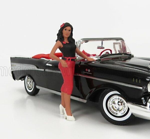 AMERICAN DIORAMA 1/24 FIGURES | PIN-UP - CARROLL | BLACK RED