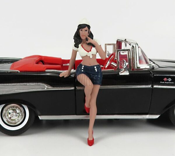 AMERICAN DIORAMA 1/24 FIGURES | PIN-UP - SANDRA | WHITE BLACK