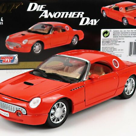 MOTOR-MAX 1/24 FORD USA | THUNDERBIRD 1999 - 007 JAMES BOND - DIE ANOTHER DAY - LA MORTE PUO' ATTENDERE | ORANGE