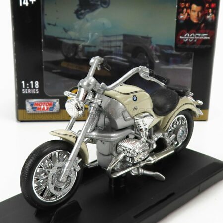 MOTOR-MAX 1/18 BMW | R1200C 1997 - 007 JAMES BOND - TOMORROW NEVER DIES - IL DOMANI NON MUORE MAI | CREAM