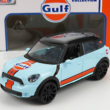 MOTOR-MAX 1/43 MINI | COOPER COUNTRYMAN GULF 2011 | LIGHT BLUE ORANGE