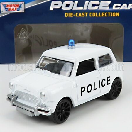 MOTOR-MAX 1/43 MINI | COOPER POLICE 1965 | WHITE