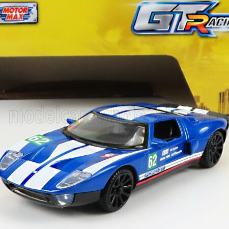 MOTOR-MAX 1/43 FORD USA | GT40 N 62 RACING 1966 | BLUE WHITE