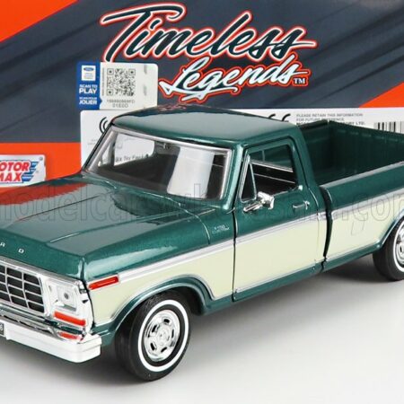 MOTOR-MAX 1/24 FORD USA | F-150 PICK-UP CUSTOM 1979 | GREEN BEIGE