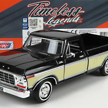 MOTOR-MAX 1/24 FORD USA | F-150 PICK-UP CUSTOM 1979 | BLACK CREAM