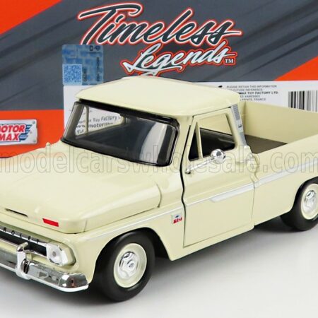 MOTOR-MAX 1/24 CHEVROLET | C-10 FLEETSIDE PICK-UP 1966 | CREAM