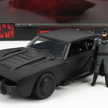 JADA 1/24 BATMAN | BATMOBILE WITH FIGURE 2022 - THE BATMAN MOVIE | MATT BLACK