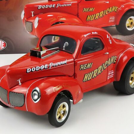 ACME-MODELS 1/18 FORD USA | WILLYS GASSER CUSTOM HAMI HURRICANE 1940 | RED