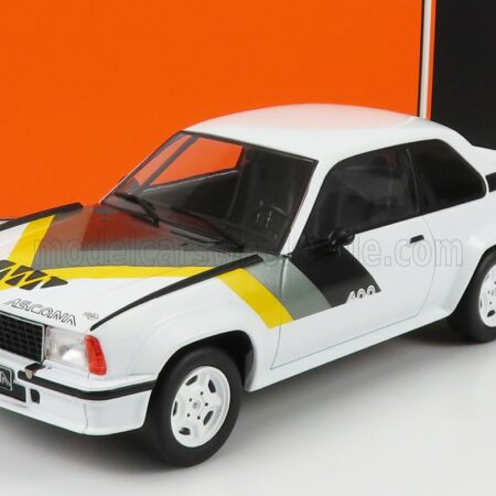 IXO-MODELS 1/18 OPEL | ASCONA B 400 1982 | WHITE YELLOW GREY