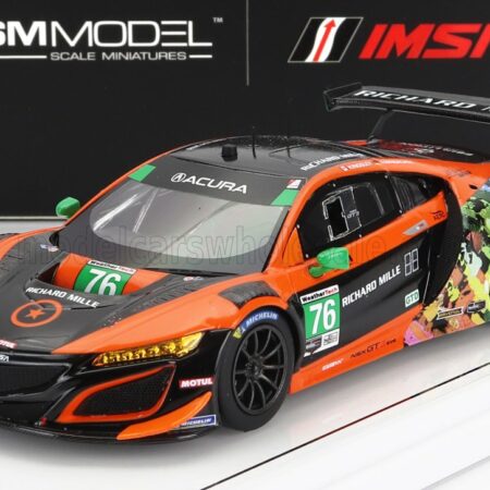 TRUESCALE 1/43 ACURA | NSX GT3 EVO TEAM COMPASS RACING N 76 IMSA 2021 M.McMURRY - M.FARNBACHER | ORANGE BLACK