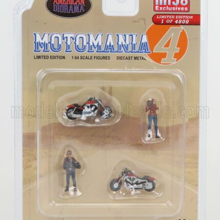 AMERICAN DIORAMA 1/64 FIGURES | SET MOTOMANIA - 2X MOTORCYCLE - 2X FIGURE | VARIOUS