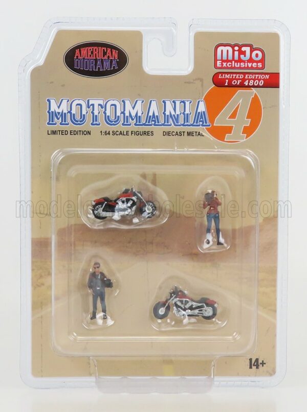 AMERICAN DIORAMA 1/64 FIGURES | SET MOTOMANIA - 2X MOTORCYCLE - 2X FIGURE | VARIOUS