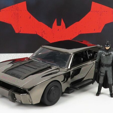 JADA 1/24 BATMAN | BATMOBILE WITH FIGURE 2022 - THE BATMAN MOVIE | CHROME